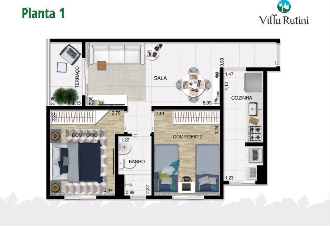 Apartamento à venda e aluguel com 2 quartos, 50m² - Foto 23